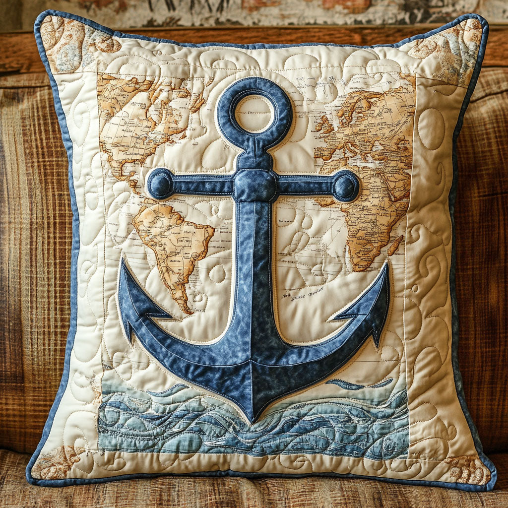 Anchor Spirit Quilted Pillow Case Throw Pillows For Couch Gifts For The Family Christmas