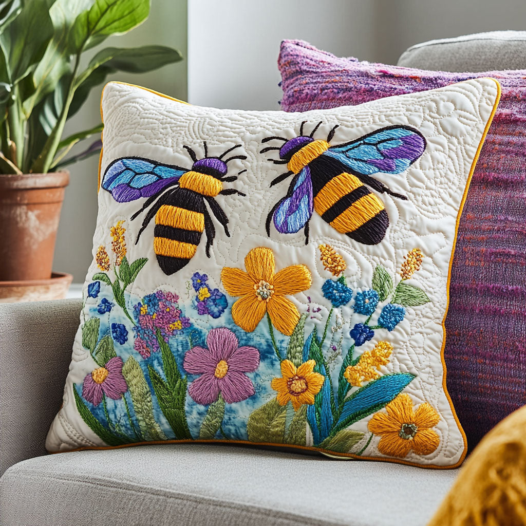 Bee Bloom Quilted Pillow Case Fall Sofa Pillows Household Christmas Gifts