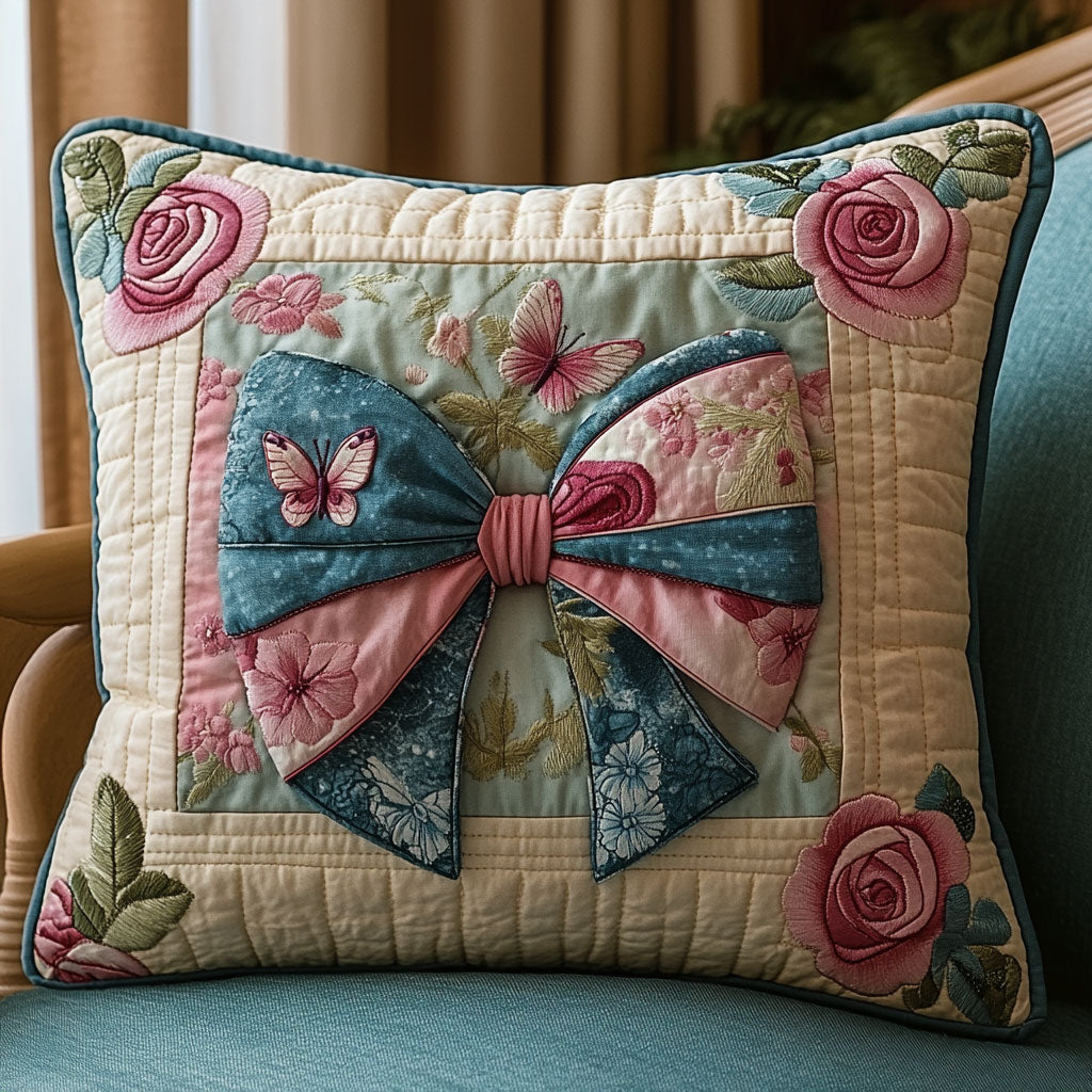 Bowtie Vintage Quilted Pillow Case Modern Throw Pillows Xmas Gifts For Family