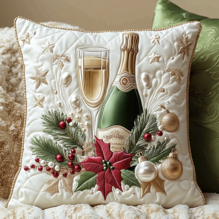 Champagne Light Quilted Pillow Case Holiday Pillows Christmas Gifts For My Girlfriend