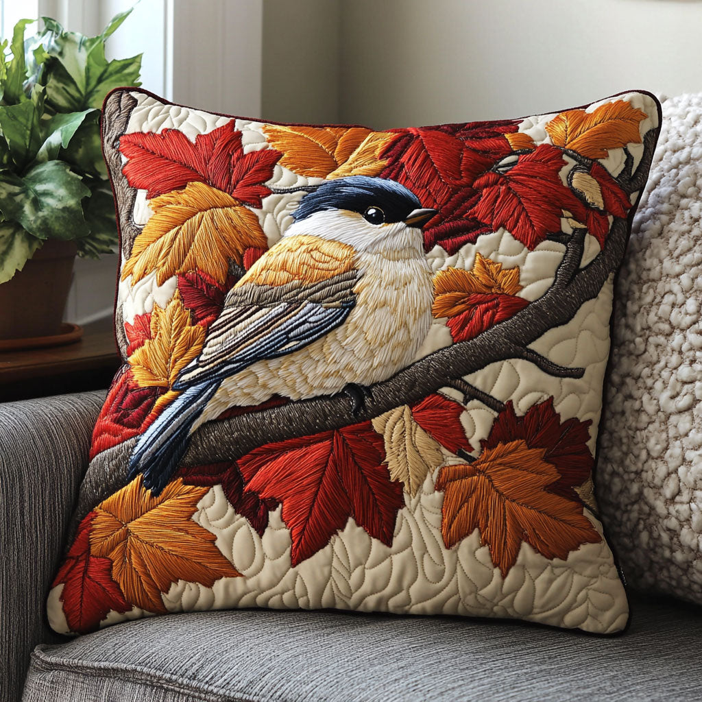 Chickadee Charm Quilted Pillow Case Couch Pillows Family To Family Christmas Gift Ideas