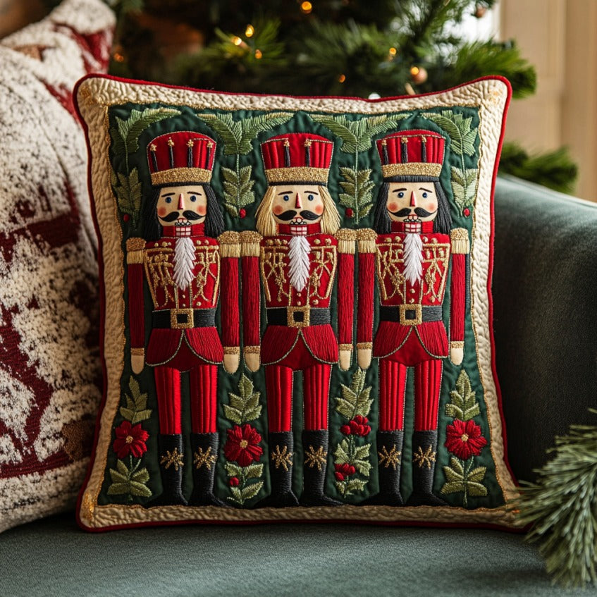 Christmas Nutcracker Quilted Pillow Case Nutcracker Design Pillow Nutcracker Christmas Gifts