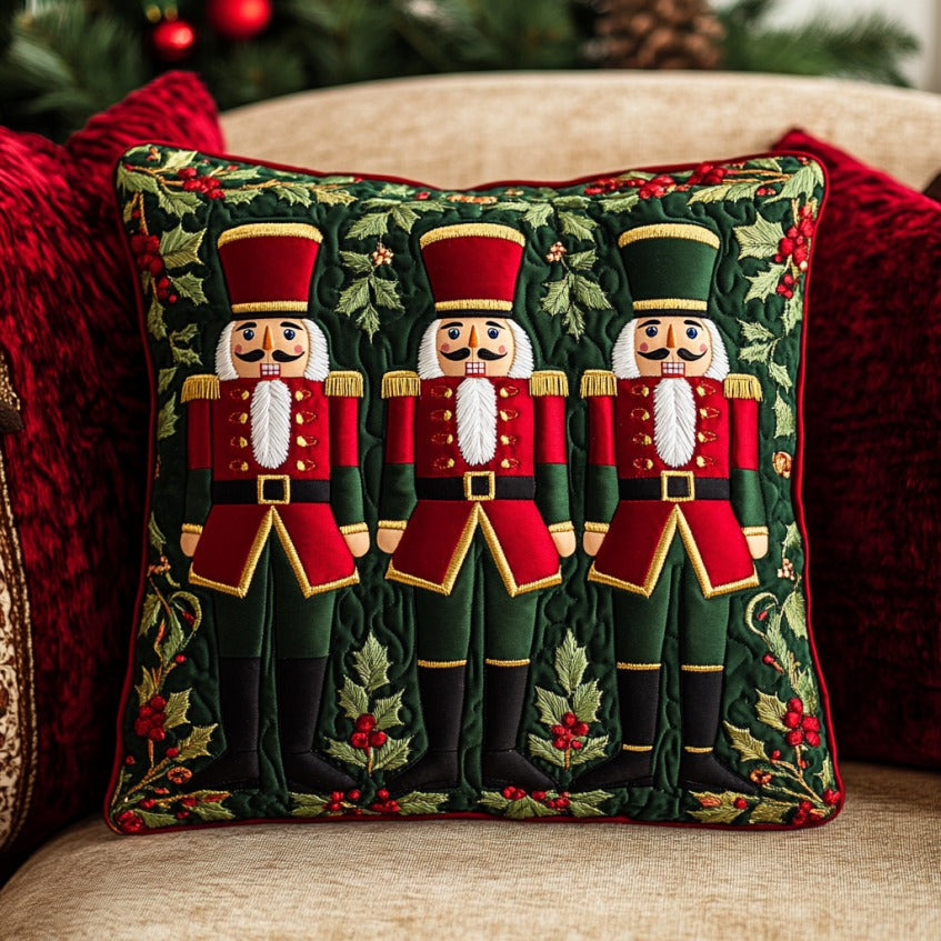 Christmas Nutcracker Quilted Pillow Case Throw Pillows For Couch Christmas Gifts For Wife