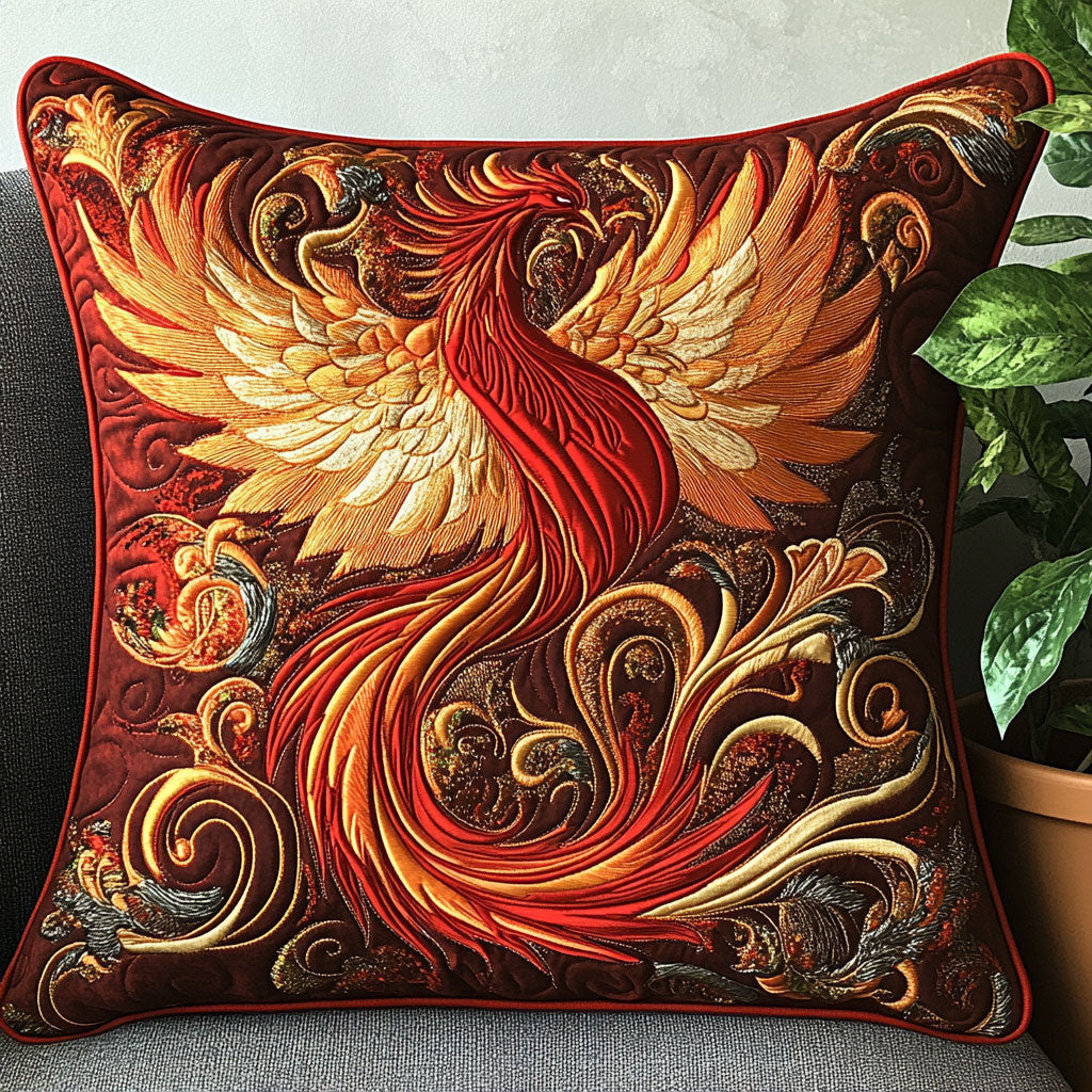 Fire Phoenix Quilted Pillow Case Sofa Pillows Xmas Present For Uncle