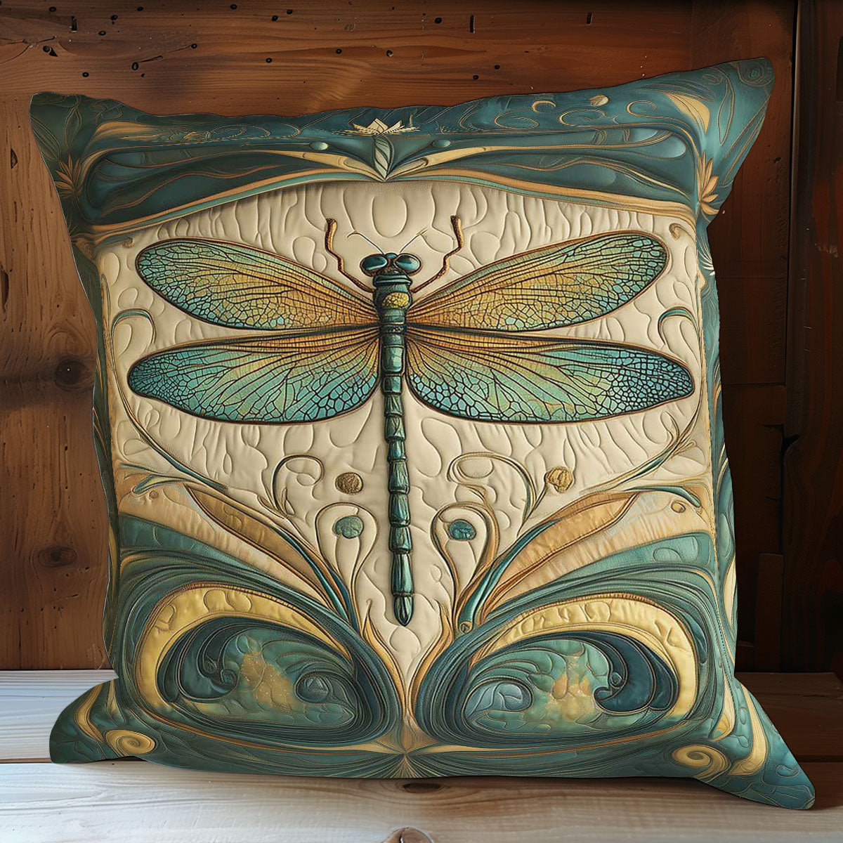 God Dragonfly Quilted Pillow Case Modern Throw Pillows Gifts For Dragonfly Lovers