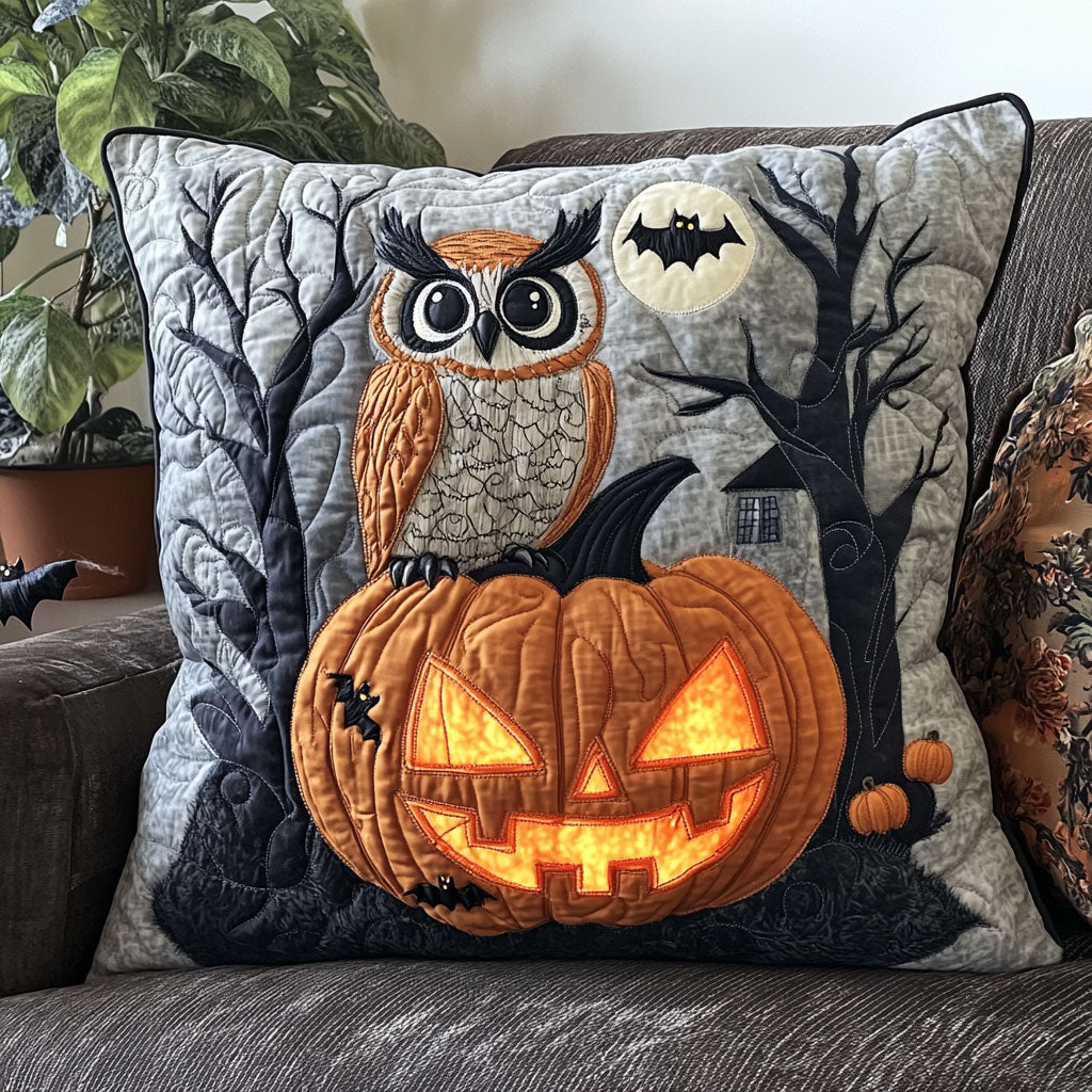 Haunted Hoot Quilted Pillow Case Couch Pillows Christmas Presents For Her