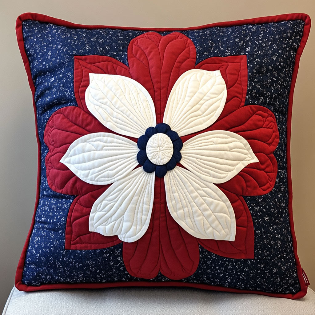 Liberty Flower Quilted Pillow Case Fall Pillows Meaningful Gifts For Mom