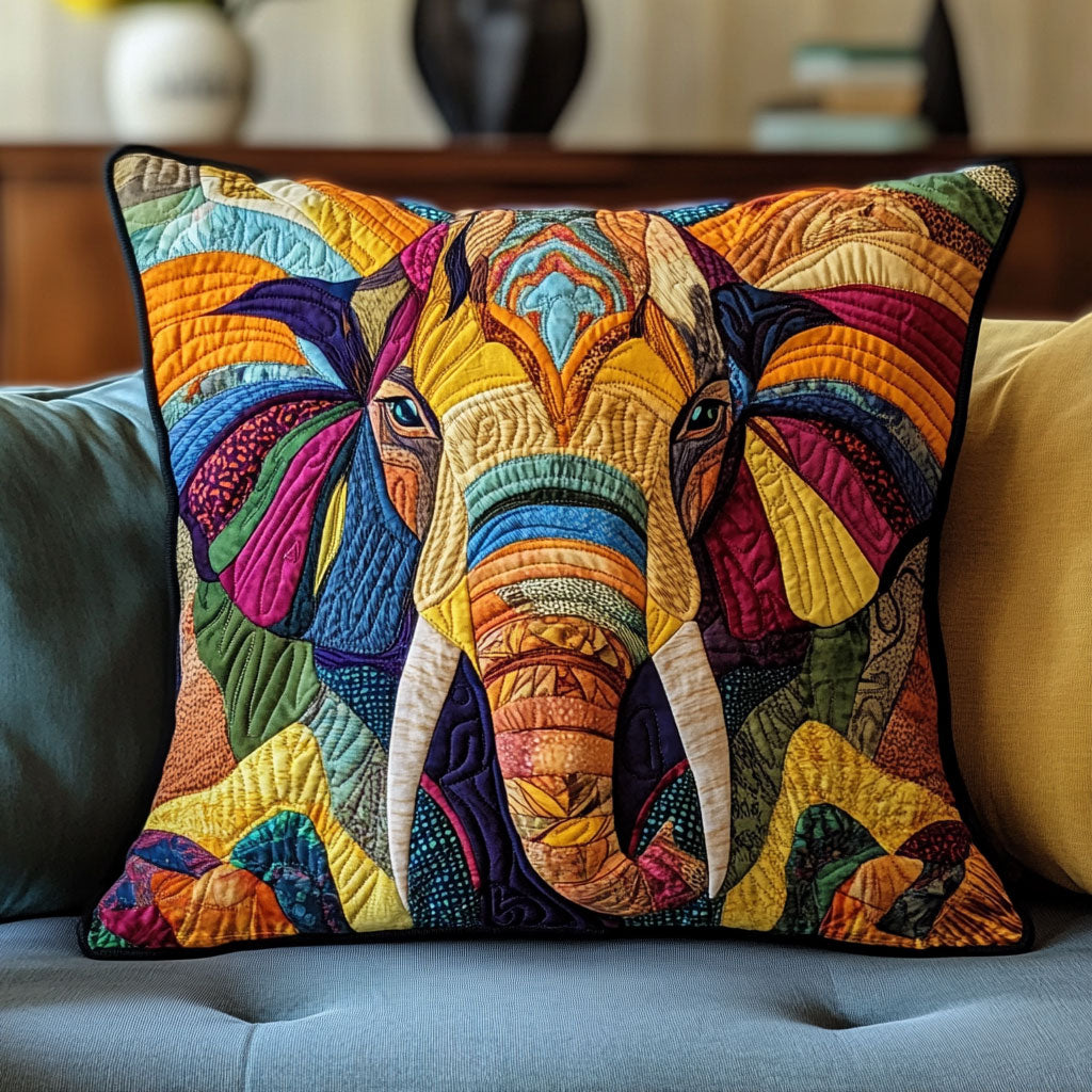 Majestic Elephant Quilted Pillow Case Decorative Throw Pillows Birthday Present For Daughter