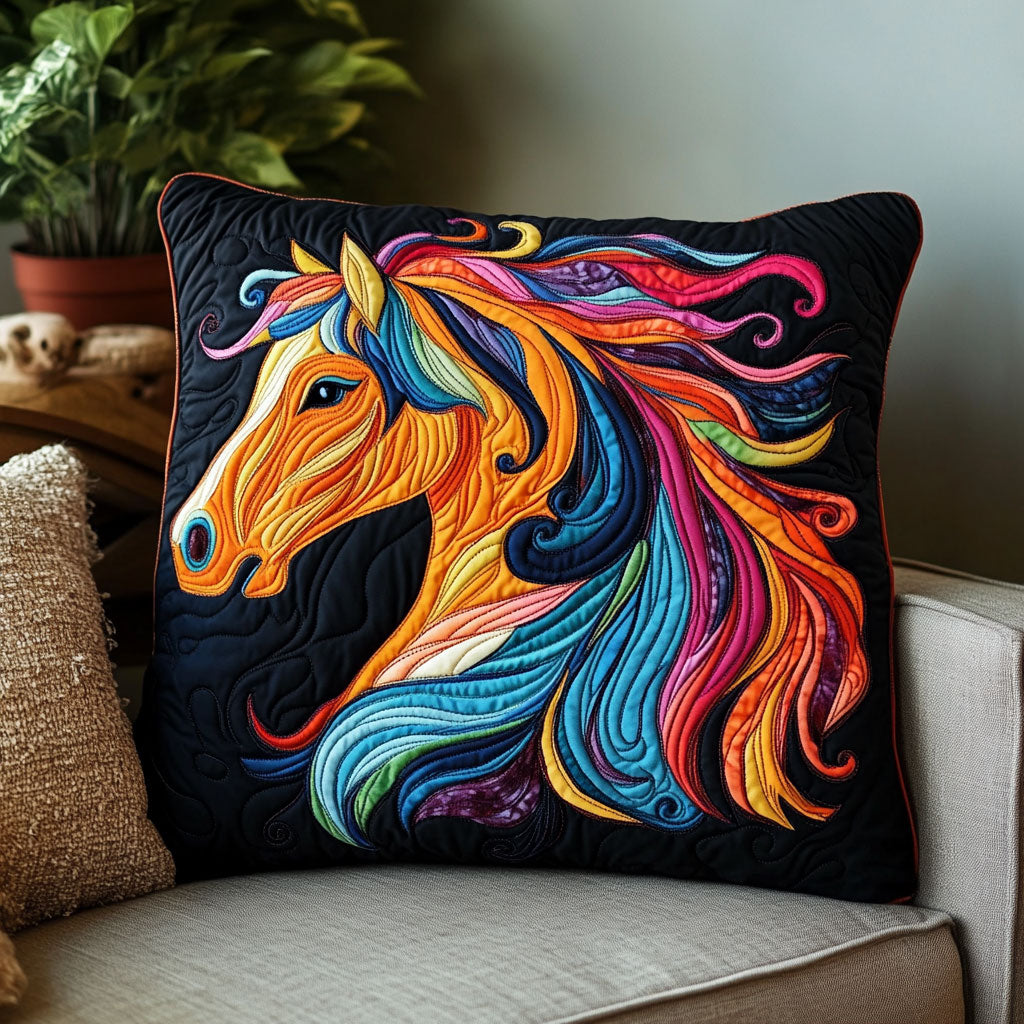 Mystic Horse Quilted Pillow Case Sofa Pillows Christmas Presents For Dad