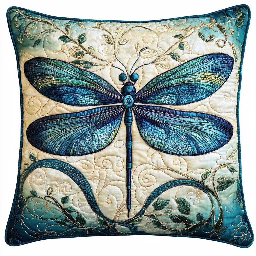 Nature Dragonfly Quilted Pillow Case Modern Throw Pillows Dragonfly Christmas Gifts