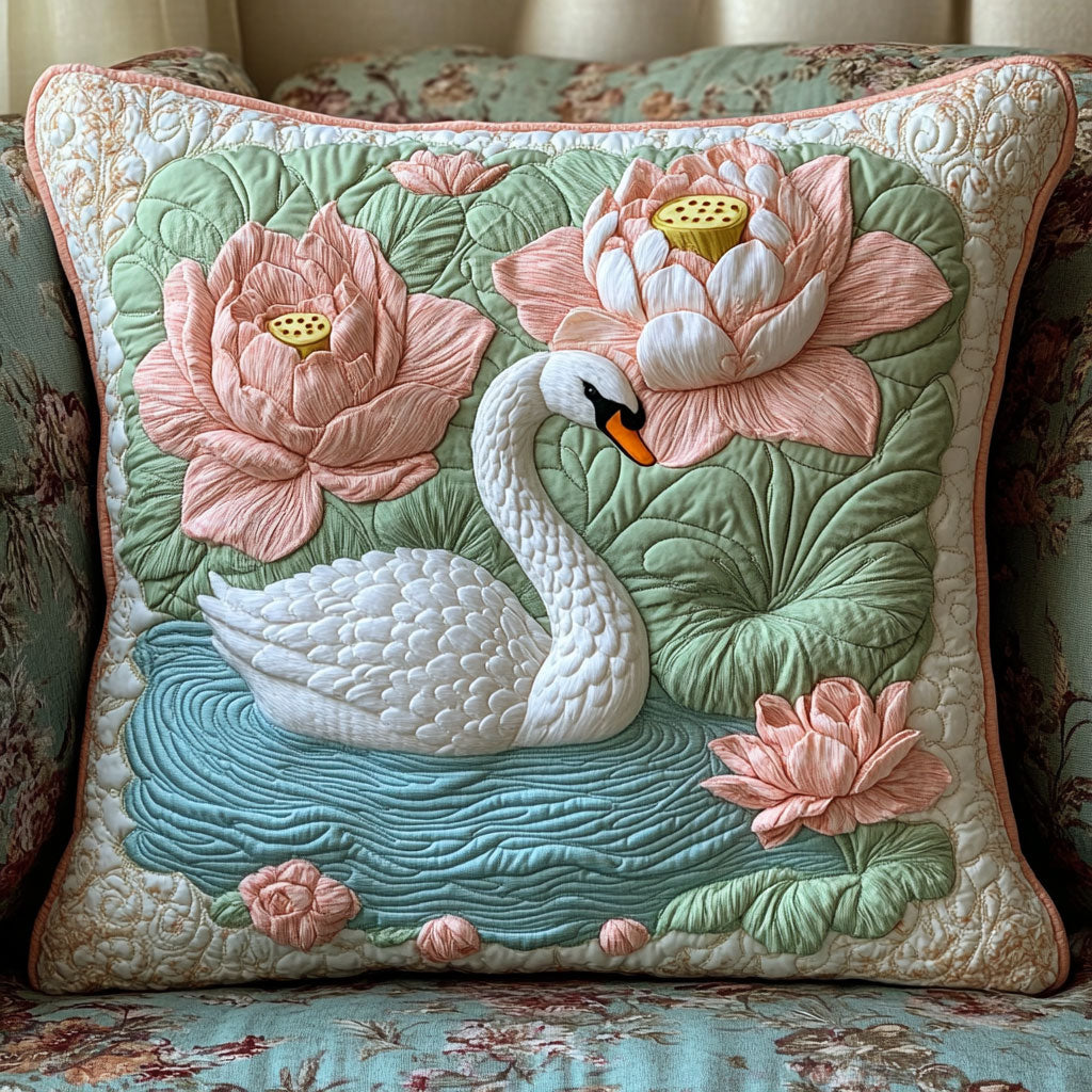 Petal Kissed Grace Quilted Pillow Case Modern Throw Pillows Xmas Gifts For Family