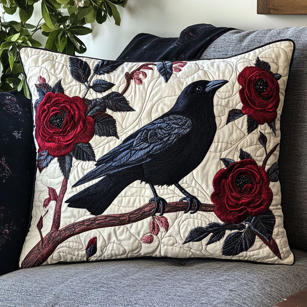 Raven Bloom Quilted Pillow Case Fall Sofa Pillows Household Christmas Gifts