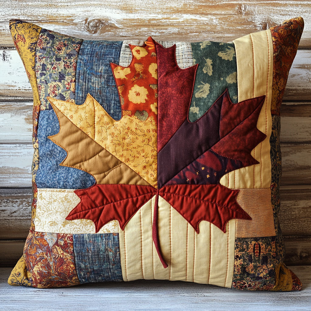 Rustic Maple Quilted Pillow Case Fall Pillows Meaningful Gifts For Mom