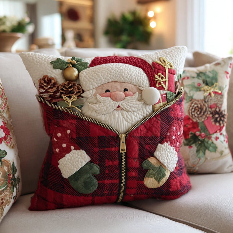 Santa Claus Quilted Pillow Case Couch Pillows Things To Get For Christmas