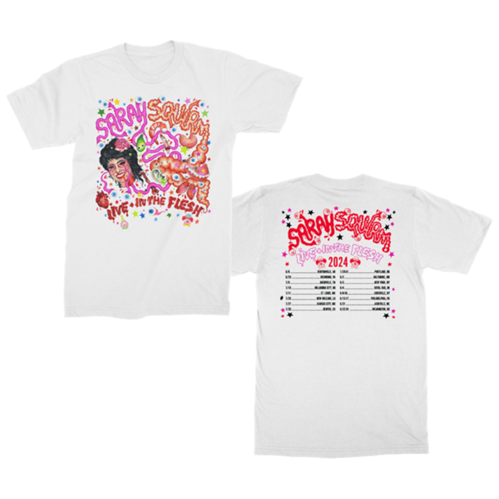 Sarah Sherman Shirt Snl Sarah Sherman Merch Live In The Flesh 2024 Tour ...