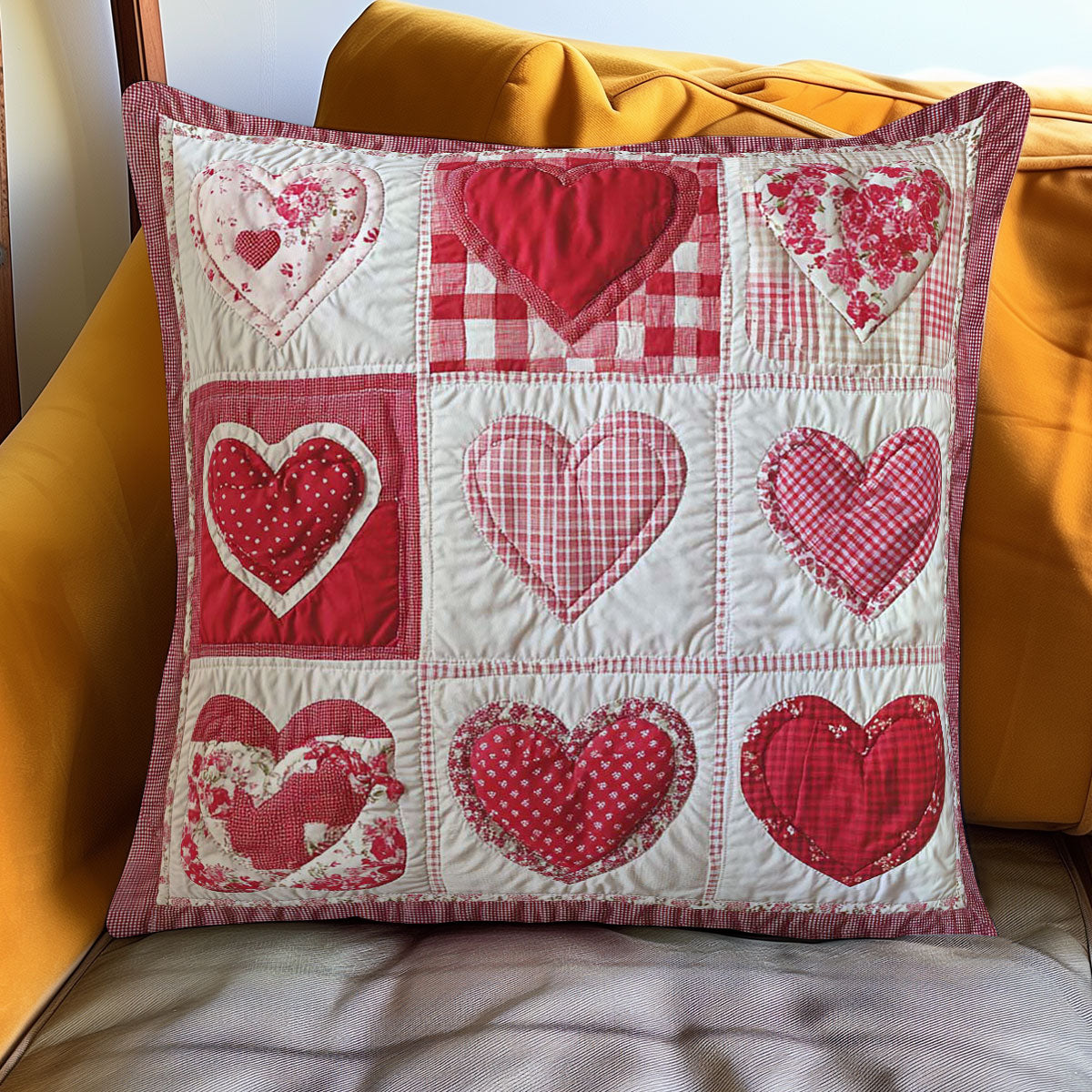 Sweetheart Quilted Pillow Case Fall Throw Pillows Thanksgiving Gift for Grandparents
