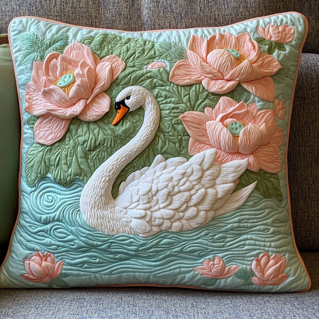 Tranquil Blooming Quilted Pillow Case Modern Throw Pillows Xmas Gifts For Family