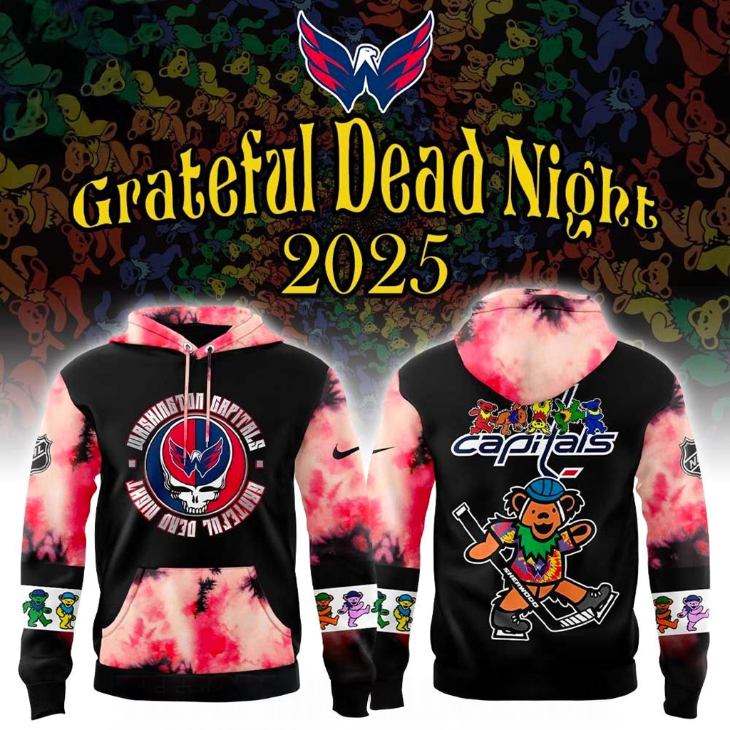 Washington Capitals Grateful Dead Night 60th Hoodie Capitals Merch Xmas ...